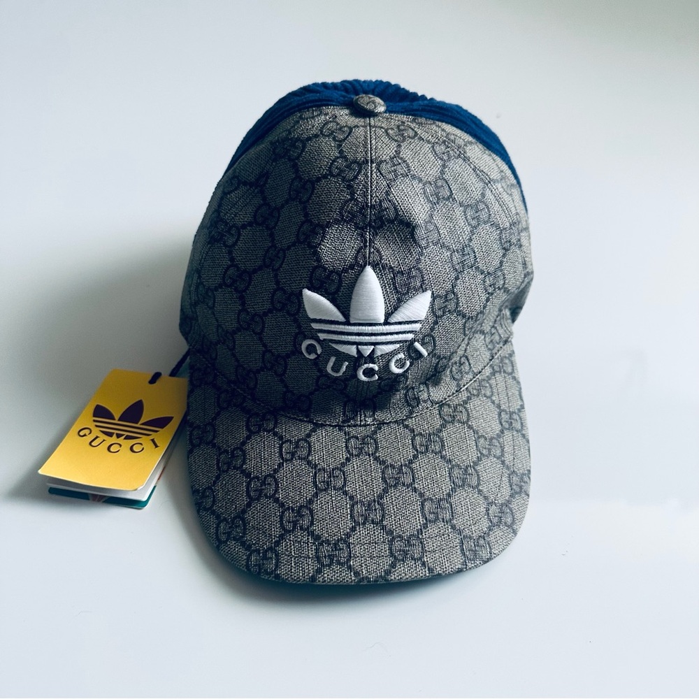 Gucci x Adidas Double Sided GG Supreme Canvas Hat - Picture 2 of 7